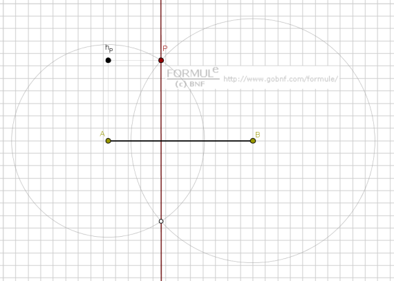 Immagine, Perpendicolare ad un segmento passante per un punto esterno