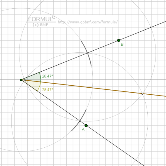 Immagine, costruzione geometrica bisettrice di un angolo