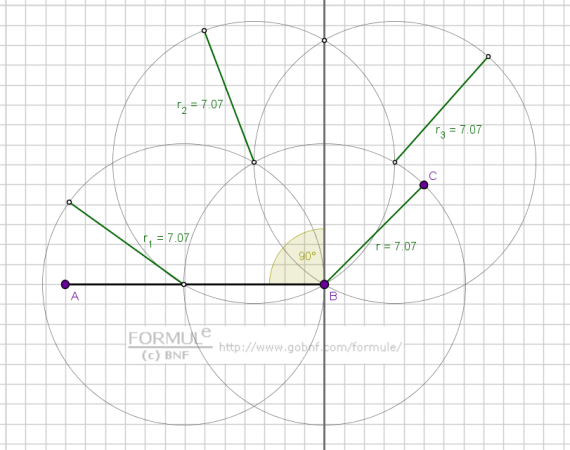 Immagine, Perpendicolare passante per un estremo di un segmento