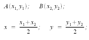 Geometria del piano, punto medio di un segmento