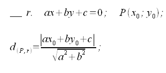 Geometria analitica del piano, distanza di un punto da una retta