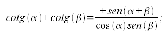 Formule di Prostaferesi, cotangente