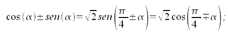 Formule di Prostaferesi, seno, coseno