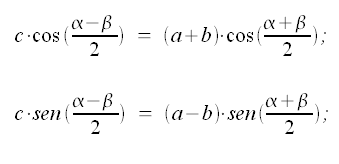 Trigonometria, formule di Gauss