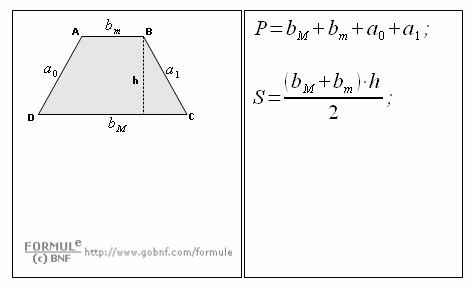 Geometria, trapezio, base minore, base maggiore, altezza