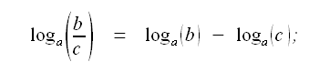 Elementi di algebra, logaritmi, proprieta dei logaritmi, logaritmo di un quoziente