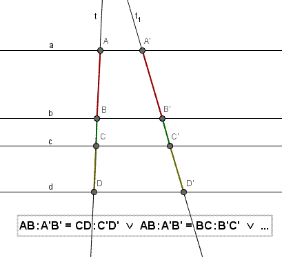 Geometria del piano, teorema di Talete, fascio di rette tagliate da trasversali