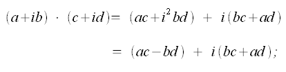 Numeri complessi, prodotto di due numeri complessi