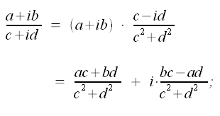 Numeri complessi, quoziente di due numeri complessi