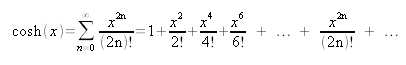Serie di funzioni, sviluppo in serie di Mac-Laurin di coseno iperbolico di x