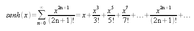 Serie di funzioni, sviluppo in serie di Mac-Laurin di seno iperbolico di x