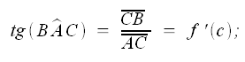 Calcolo differenziale, Teorema di Lagrange, tangente all'arco