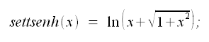 Trigonometria iperbolica, settore seno iperbolico, funzione settore seno iperbolico
