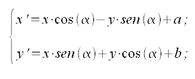 Trasformazioni geometriche, equazioni rotazione di centro O(x0, y0)