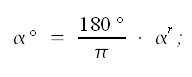 Sistemi di numerazione, conversione radianti in gradi