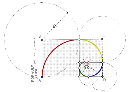 Spirale aurea, rettangolo aureo, primo passo