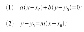 Geometria analitica del piano, Metodi di risoluzione dei problemi, equazione della retta passante per un punto