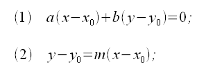 Geometria analitica del piano, Metodi di risoluzione dei problemi, equazione della retta passante per un punto