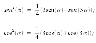 Potenze di funzioni trigonometriche, seno, coseno, terza potenza