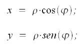 Sistemi di coordinate, passaggio da coordinate polari a coordinate cartesiane