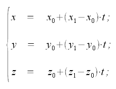 Geometria analitica nello spazio, equazione parametrica della retta passante per due punti