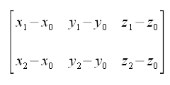 Geometria analitica nello spazio, condizioni di allineamenti di 3 punti, matrice, rango della matrice