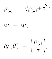 Sistemi di coordinate, passaggio da coordinate cilindriche a coordinate sferiche, formule