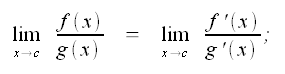 Calcolo differenziale, Teorema di De L'Hospital
