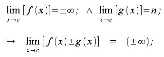 Limiti, operazioni, limiti a -infinito e finito delle funzioni