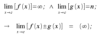 Limiti, operazioni, limiti a infinito e finito delle funzioni