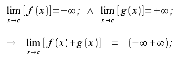 Limiti, operazioni, forma indeterminata + - infinito