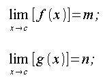 Limiti, operazioni, limiti finiti delle funzioni