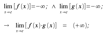 Limiti, operazioni, limiti a -infinito delle funzioni