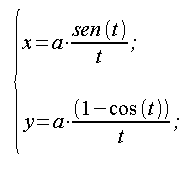 Geometria analitica del piano, curve, curva cocleoide, curva a forma di coclea, equazione parametrica, equazione parametrica cartesiana, coordinate cartesiane