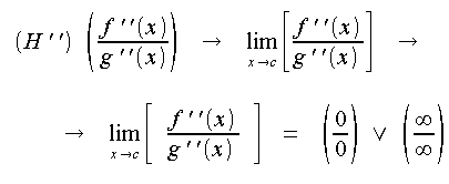 Limiti, forme indeterminate, forme di indecisione, forme indeterminate, limite del rapporto delle derivate seconde