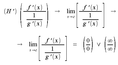 Limiti, forme indeterminate, forme di indecisione, forme indeterminate, limite del rapporto delle derivate prime