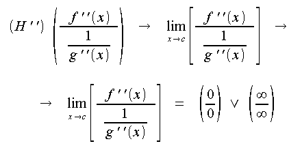 Limiti, forme indeterminate, forme di indecisione, forme indeterminate, limite del rapporto delle derivate secondi