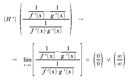 Limiti, forme indeterminate, forme di indecisione, forme indeterminate, limite del rapporto delle derivate prime