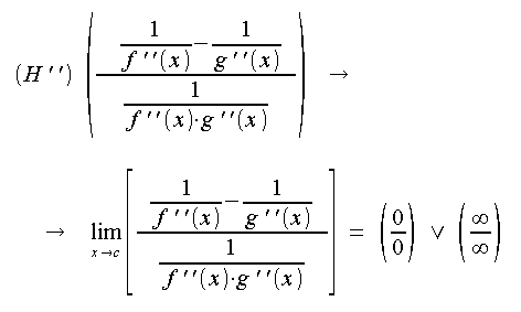 Limiti, forme indeterminate, forme di indecisione, forme indeterminate, limite del rapporto delle derivate secondi