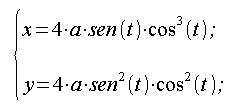 Geometria analitica del piano, curve, bifoglio regolare, equazione parametrica, equazione parametrica cartesiana, coordinate cartesiane