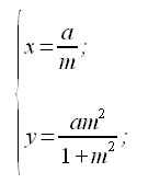 Geometria analitica del piano, curve, versiera di Agnesi, equazione parametrica, equazione parametrica cartesiana, coordinate cartesiane, coefficiente angolare