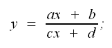 Geometria analitica del piano, funzione omografica