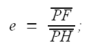 Geometria analitica del piano, eccentricita' delle coniche, significato geometrico