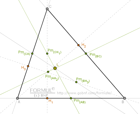 Geometria piana, triangoli, punto di Lemoine, punti medi dei lati, punti medi delle altezze