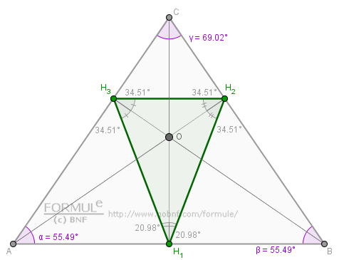 Geometria del piano, triangolo ortico, triangolo acutangolo