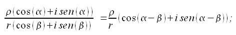 Numeri complessi, quoziente di due numeri complessi, numeri complessi in forma trigonometrica