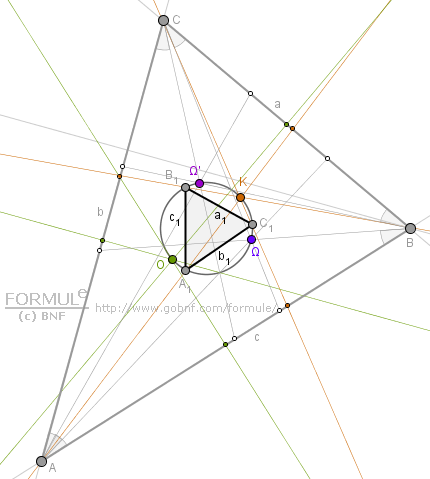 Geometria del piano, cerchio di Brocard, cerchio dei sette punti, secondo triangolo di brocard, triangolo