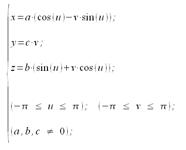 Geometria analitica nello spazio, superfici, iperboloide iperbolico, one-sheet hyperboloid, equazione parametrica, equazione parametrica iperboloide iperbolico