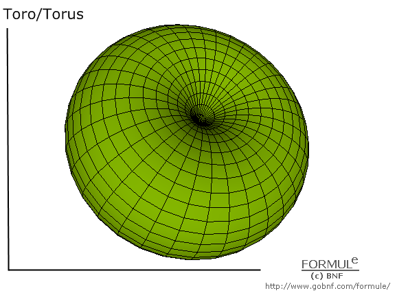 Curve e superfici/Curves & surfaces, galleria/gallery, immagine toro, image of torus, R=1, r=1